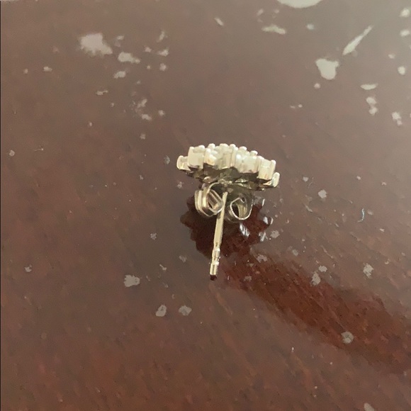 1.25 White Diamond 10k White Gold Earrings - Picture 8 of 10